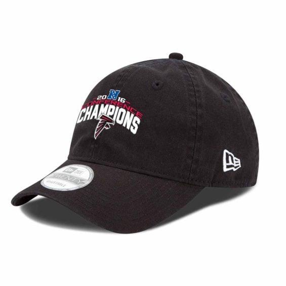 New Era Atlanta Falcons Black 2016 NFC Conference Champions 9TWENTY Adjustable Hat