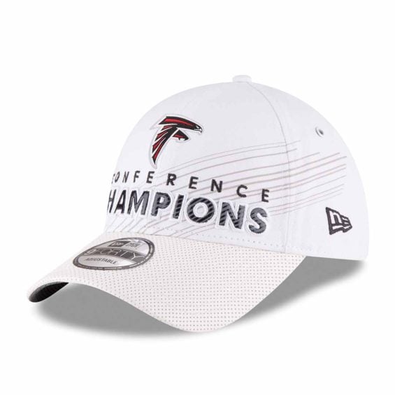 New Era Atlanta Falcons White 2016 NFC Conference Champions Trophy Collection Locker Room 9FORTY Adjustable Hat