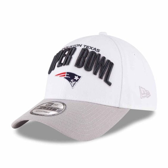 New Era New England Patriots White/Gray Super Bowl LI Bound 9FORTY Adjustable Hat