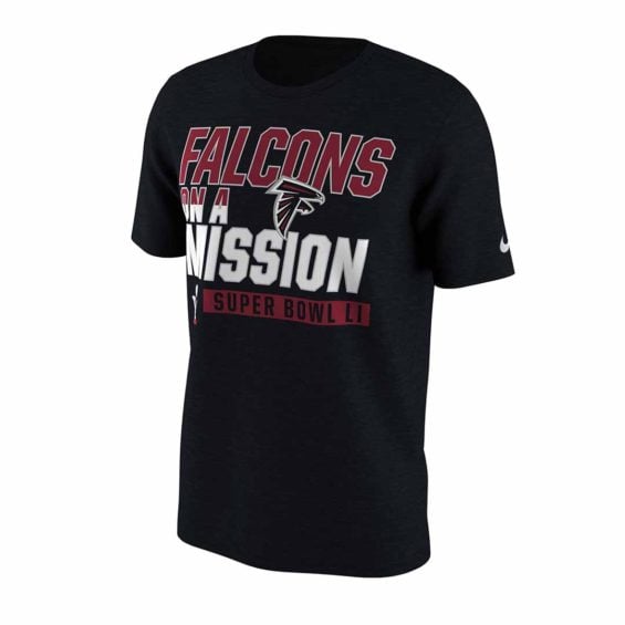 Nike Atlanta Falcons Black Super Bowl LI Bound Falcons On a Mission T-Shirt