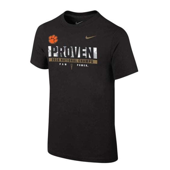 Nike Clemson Tigers Youth Black College Football Playoff 2016 National Champions Locker Room T-Shirt
