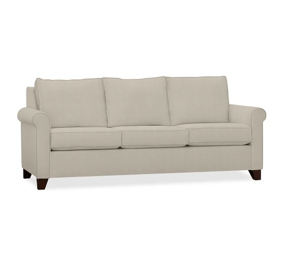 Pottery Barn CAMERON UPHOLSTERED SOFA - LINEN BLEND OATMEAL pottery barn premier event sale january 16 2017