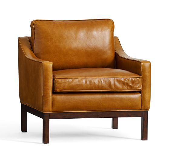 Pottery Barn DALE LEATHER ARMCHAIR pottery barn premier event sale