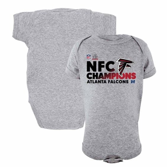 Pro Line by Fanatics Branded Atlanta Falcons Infant Heathered Gray 2016 NFC Conference Champions Trophy Collection Locker Room Bodysuit