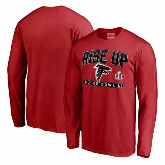 Pro Line by Fanatics Branded Atlanta Falcons Red Super Bowl LI Bound Go Long Sleeve T-Shirt