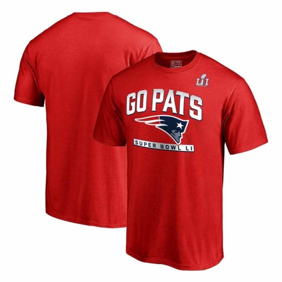 Pro Line by Fanatics Branded New England Patriots Red Super Bowl LI Bound Go T-Shirt