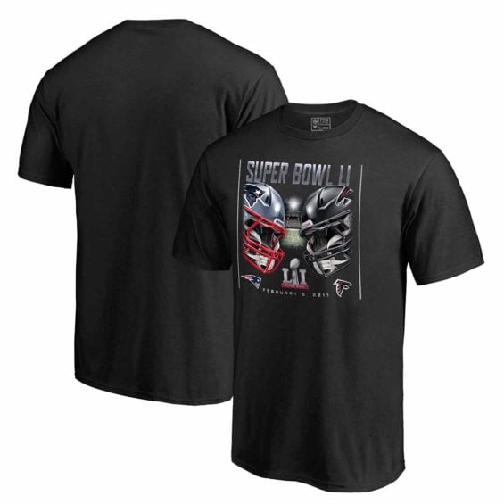 Pro Line by Fanatics Branded New England Patriots vs. Atlanta Falcons Black Super Bowl LI Dueling Matchup T-Shirt