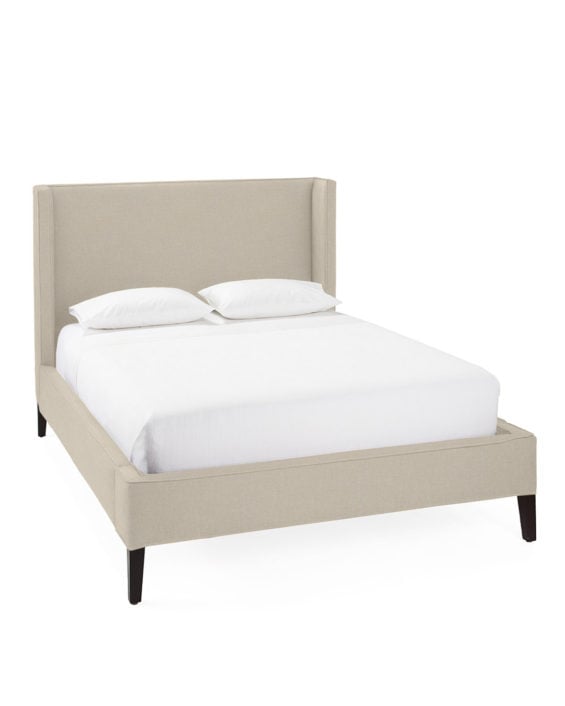 Serena & Lily Tall Broderick Upholstered Bed Belgian Linen Sand sale