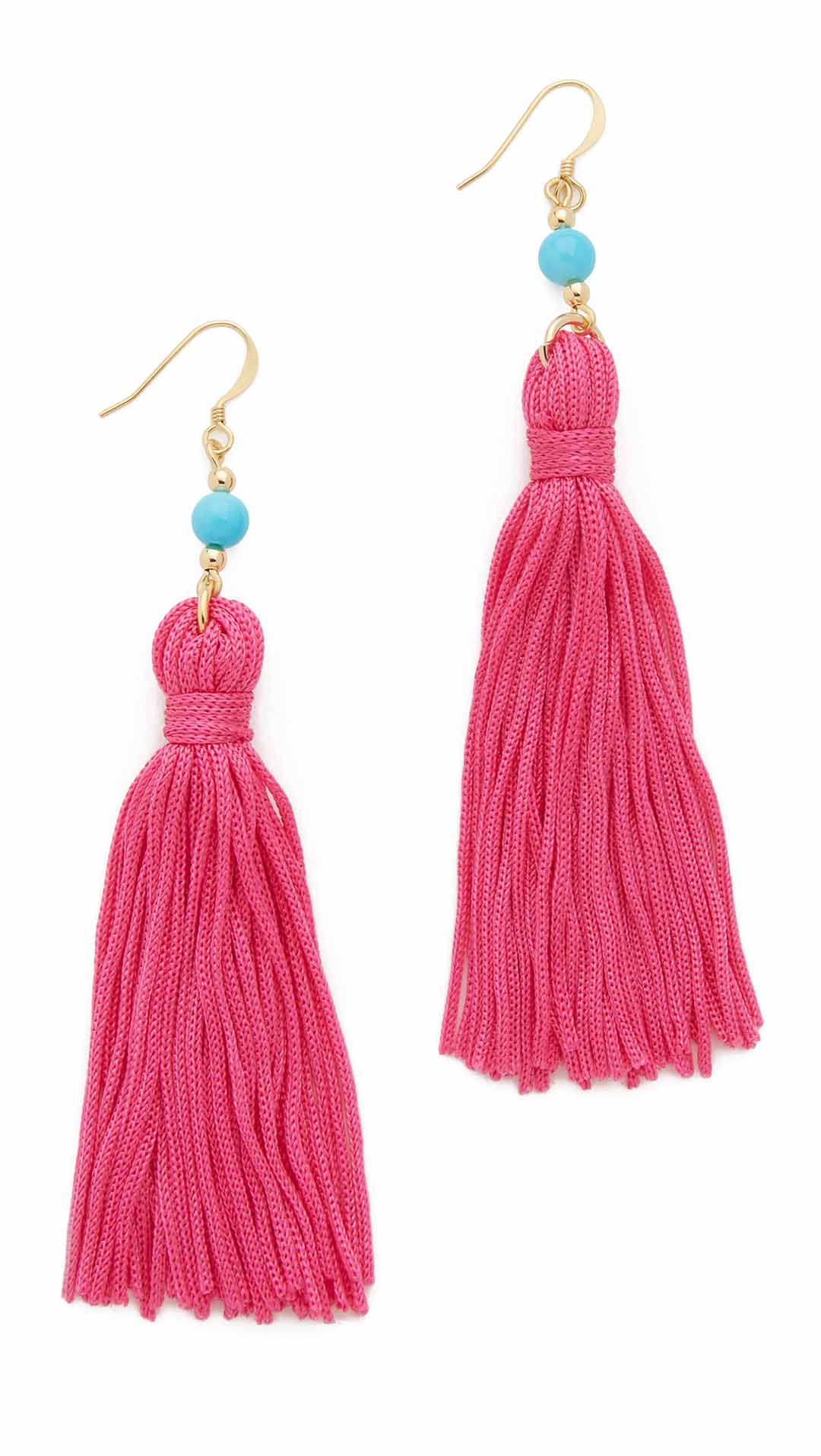 Kenneth Jay Lane Bead & Tassel Earrings Turquoise Pink Shopbop buy more save more sale 2017