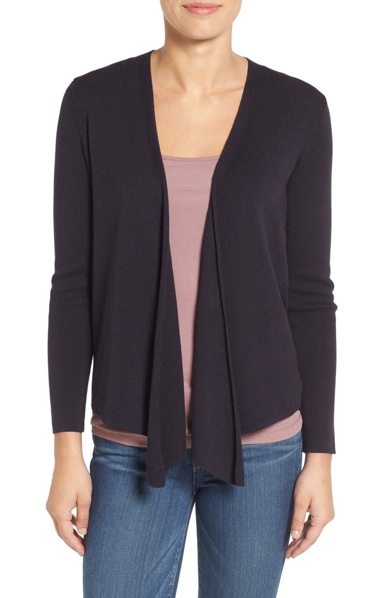 NIC+ZOE Four-Way Convertible Cardigan (Regular & Petite) Midnight Blue drape front cardigans for spring