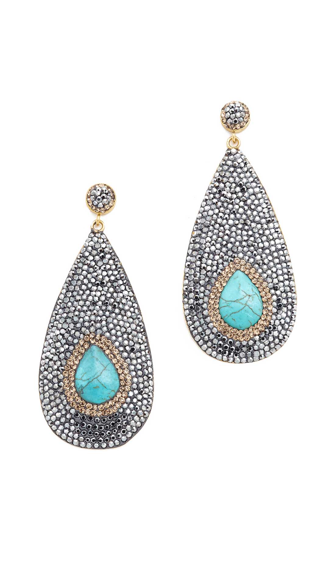 Native Gem Jupiter Earrings Turquoise Gold Shopbop buy more save more sale