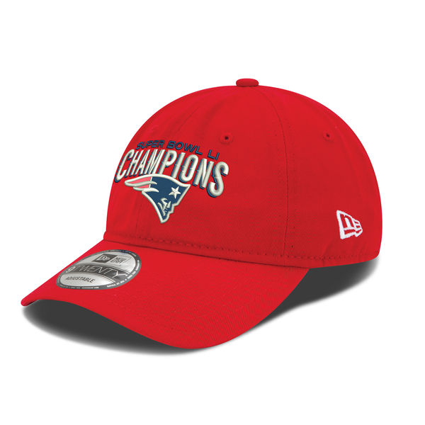 New Era New England Patriots Red Super Bowl LI Champions 9TWENTY Adjustable Hat