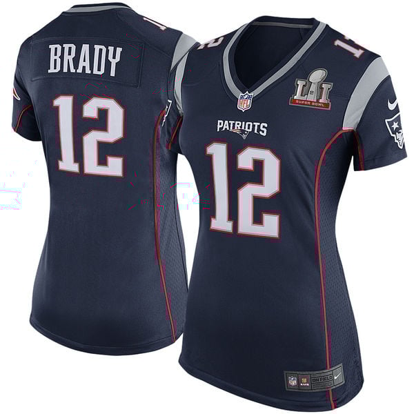 Nike Tom Brady New England Patriots Women's Navy Super Bowl LI Bound Game Jersey