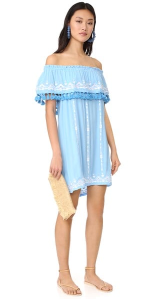 Parker Jeanette Off The Shoulder Embroidered Dress Tassels Wave shopbop buy more save more sale
