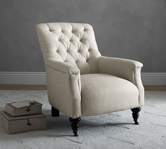Pottery Barn CARLETON UPHOLSTERED ARMCHAIR pottery barn upholstered armchairs sale