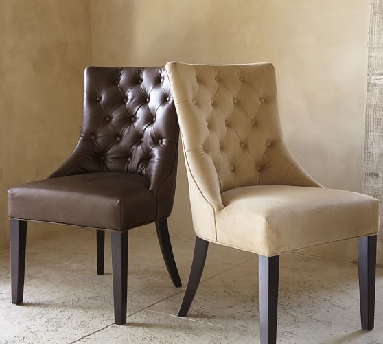 Pottery Barn HAYES TUFTED DINING SIDE CHAIR 2017 pottery barn dining room sale
