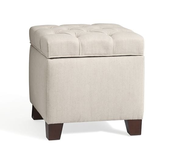 Pottery Barn LORRAINE TUFTED UPHOLSTERED STORAGE CUBE pottery barn upholstered sofas, upholstered sections and upholstered armchairs sale