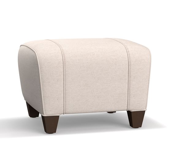 Pottery Barn MANHATTAN UPHOLSTERED OTTOMAN pottery barn upholstered ottomans sale