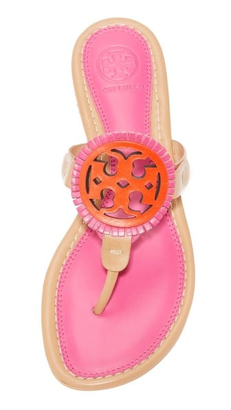 Tory Burch Miller Fringe Sandals Dusty Cypress Hibiscus Samba Shopbop buy more save more sale