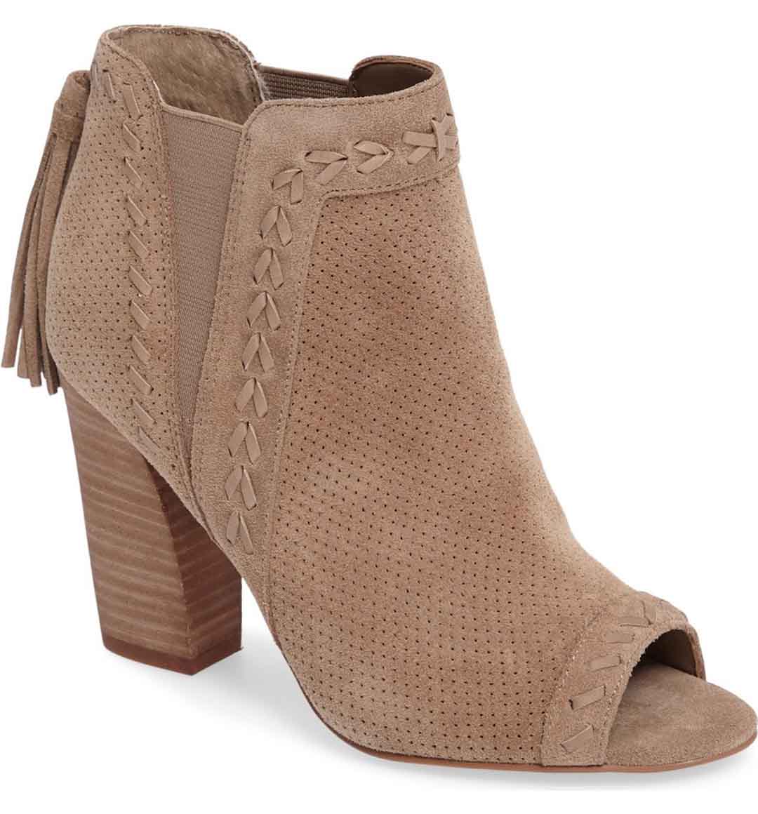 strappy open toe booties