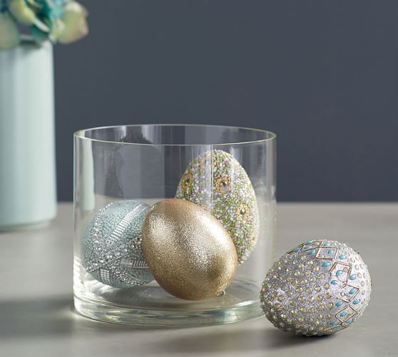 Pottery Barn SPARKLE ORNAMENT EGGS Beaded Easter Eggs Sale Decor Sale