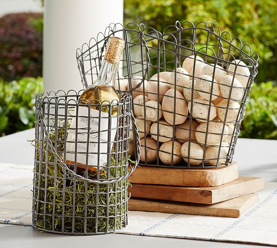 Pottery Barn WIRE BASKET pottery barn Easter baskets sale