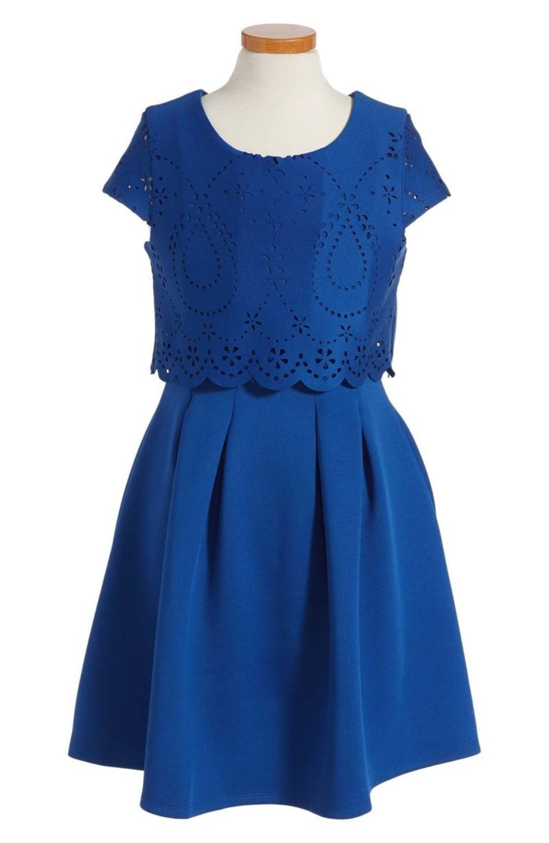 TEN SIXTY SHERMAN Laser Cut Popover Dress Royal Blue easter dresses for tween girls 2017 style