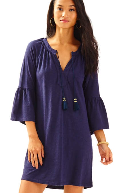 Lilly Pulitzer DEL LAGO TUNIC DRESS True Navy tunic dresses spring 2017