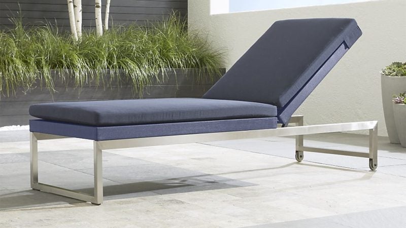 Crate and Barrel Dune Chaise Lounge with Sunbrella ® Cushion crate and barrel outdoor furniture sale