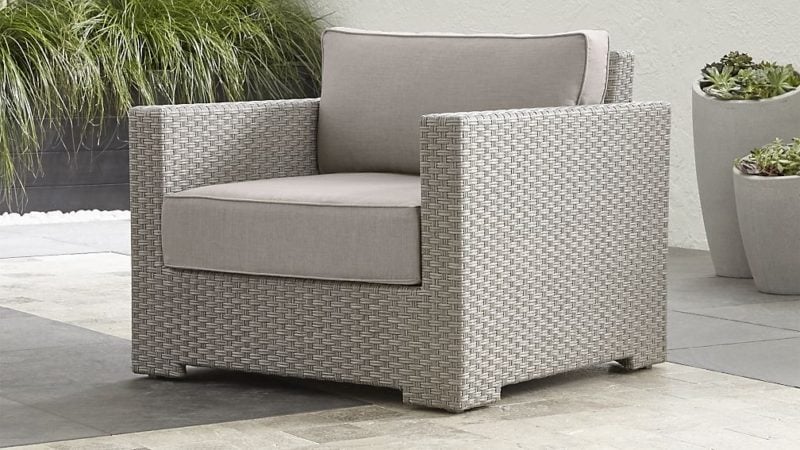 Crate and Barrel Ventura Quartz Lounge Chair with Sunbrella ® Cushions crate and barrel outdoor furniture sale