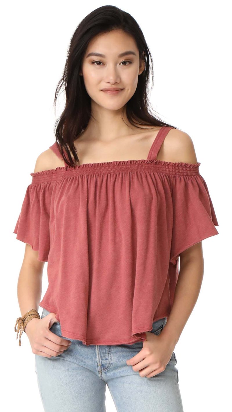 Free People Darling Cold Shoulder Top Bright Red Shopbop memorial day sale