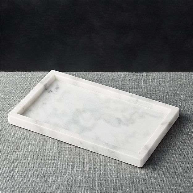French Kitchen Marble Rectangle Tray crate and barrel memorial day sale
