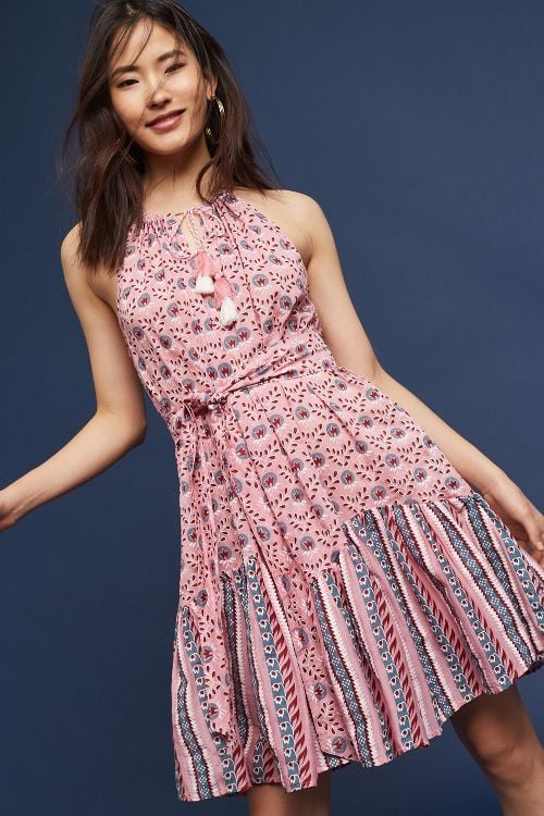 Kopal Himanie Flounced Dress Pink ruffle hem dresses summer 2017 wedding guest