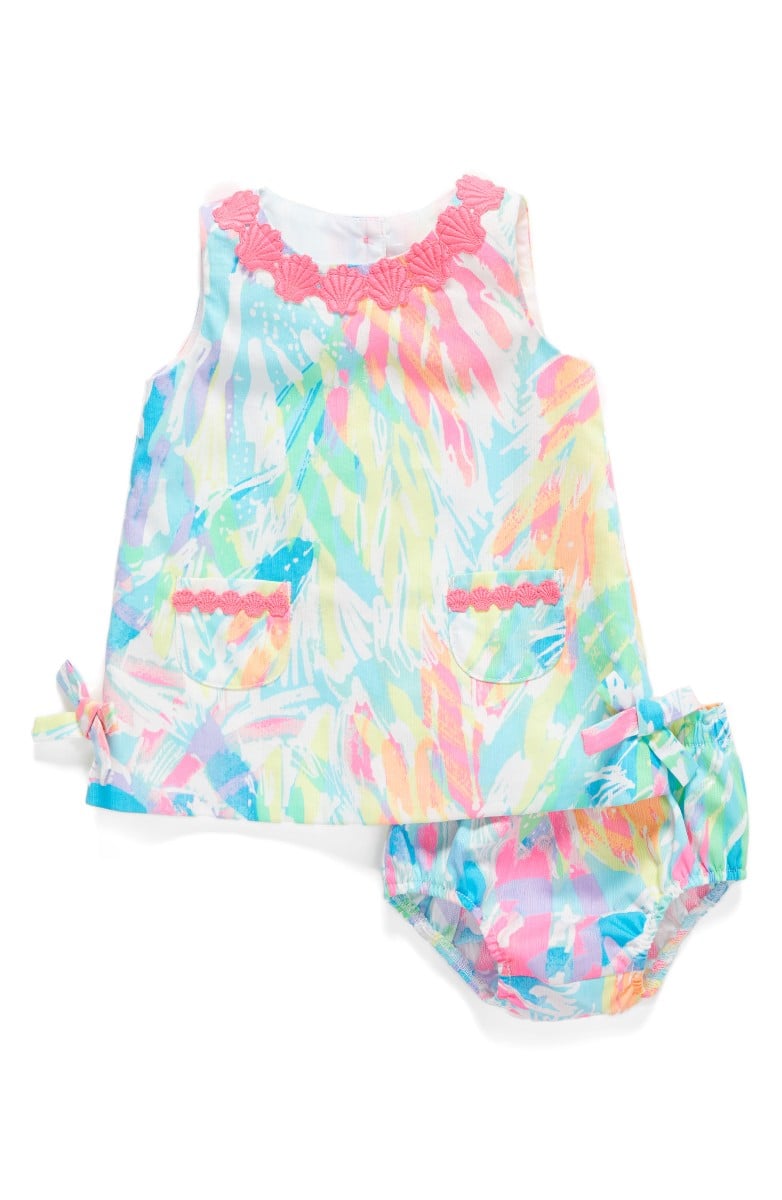 LILLY PULITZER Lilly Shift Dress Multi Sparkling Sands Baby Girls lace dresses for baby girls