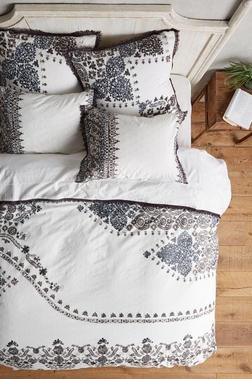 Oakbrook Duvet Black Anthropologie memorial day sale