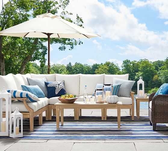 Pottery Barn BELMONT SECTIONAL SET Eco-friendly pottery barn outdoor furniture sale 50 percent off memorial day 2017
