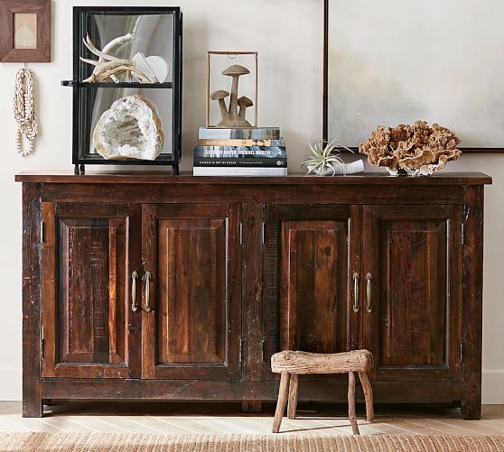 Pottery Barn BOWRY RECLAIMED WOOD MEDIA CONSOLE eco-friendly pottery barn memorial day sale