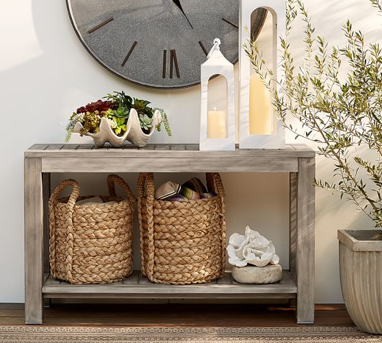 Pottery Barn INDIO CONSOLE TABLE - GRAY pottery barn outdoor furniture sale