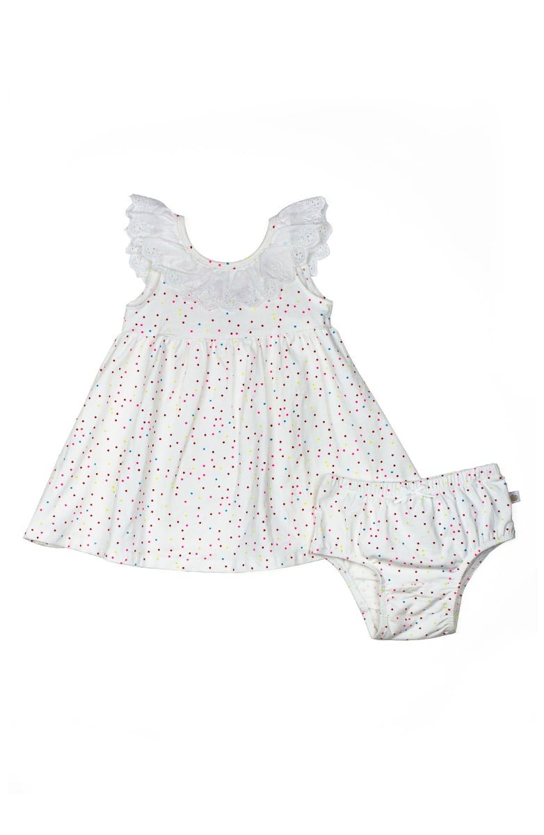Rosie Pope Polka Dot Eyelet Dress White lace dresses for baby girls