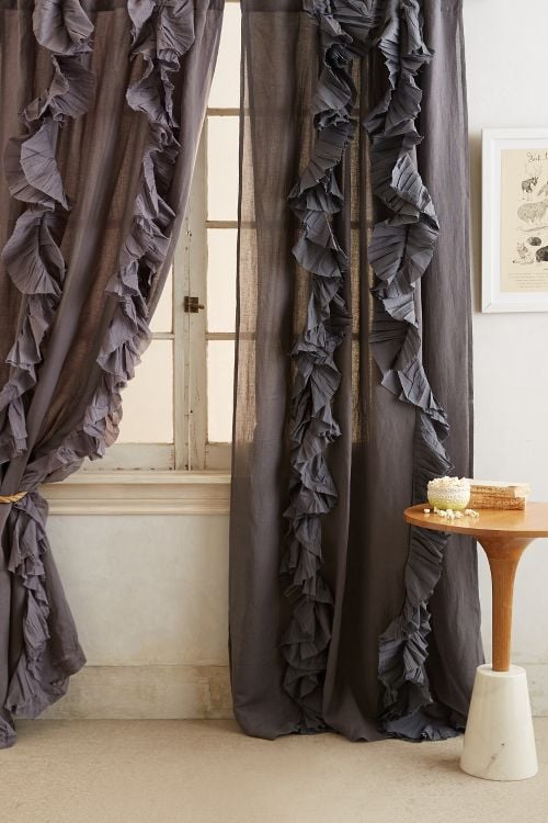Wandering Pleats Curtain Dark Grey Anthropologie memorial day sale