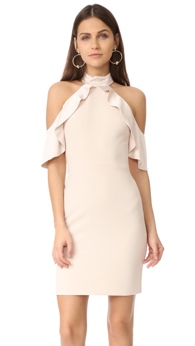 alice + olivia Ebony Cold Shoulder Dress Champagne Shopbop memorial day sale