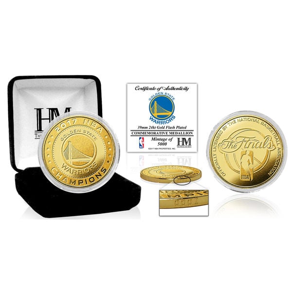 Highland Mint Golden State Warriors 2017 NBA Finals Champions Gold Mint Coin golden state warriors 2017 nba champions