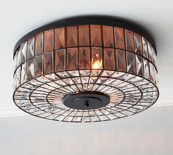Pottery Barn ADELINE OVERSIZED CRYSTAL FLUSHMOUNT pottery barn 25 percent weekend sale