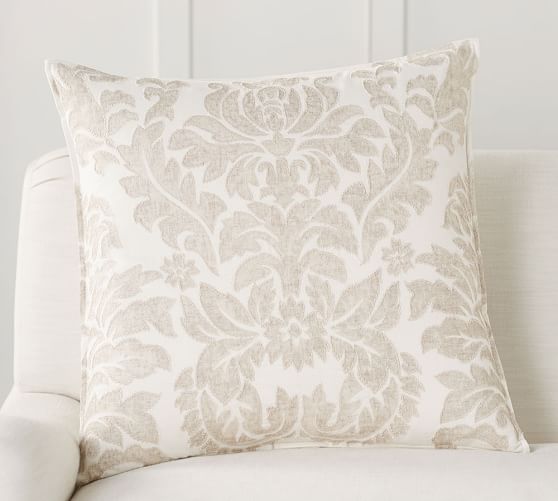 Pottery Barn FRANCESCA EMBROIDERED PILLOW COVER Blue 25 off sale