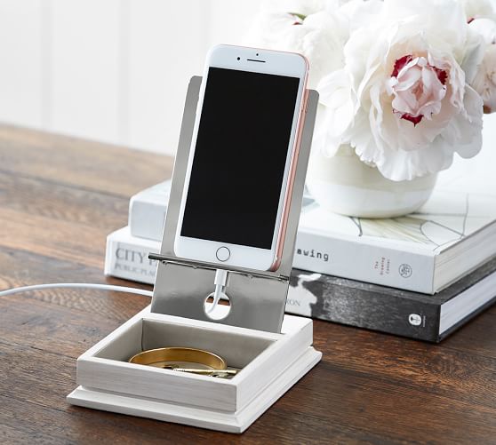 Pottery Barn MINI CHARGER & CATCHALL WITH USB PORT pottery barn father's day gifts sale