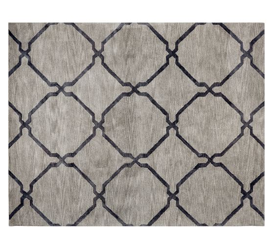 Pottery Barn TONAL TILE TUFTED RUG - EBONY 25 percent off sale