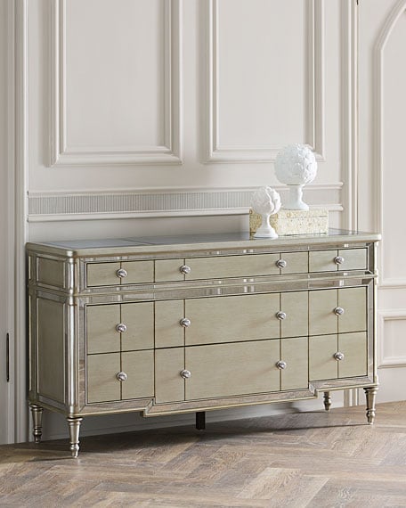 Hughe Mirrored Nine-Drawer Chest Champagne horchow summer sale 2017
