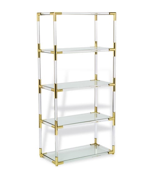 Interlude Home Julian Etagere Bookcase Acrylic Glass horchow summer sale 2017