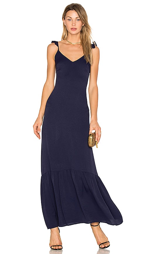 Line & Dot VELLA FRILL MAXI DRESS Navy Blue revolve dresses under 100 dollars