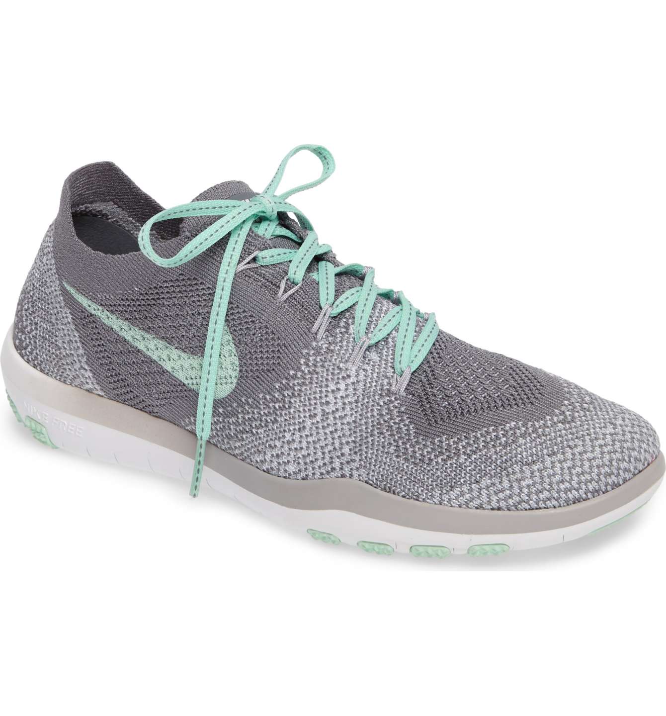 NIKE Free Focus Flyknit 2 Training Shoe Cool Grey Arctic Green White nordstrom anniversary sale 2017